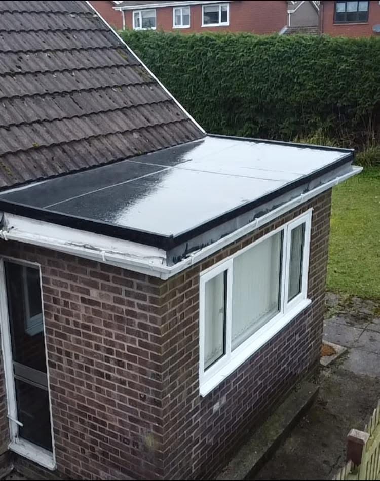 New rubber flat roof